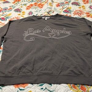 Seven7 Gray Los Angeles Crewneck Sweater XL/EG Premium Quality Brand.